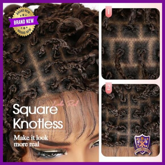 Full Lace Curly Bob Wig with Baby Hair Pre-Plucked Knotless Synthetic main image 7